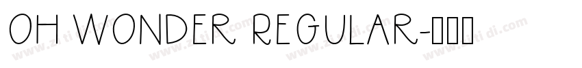 Oh wonder Regular字体转换